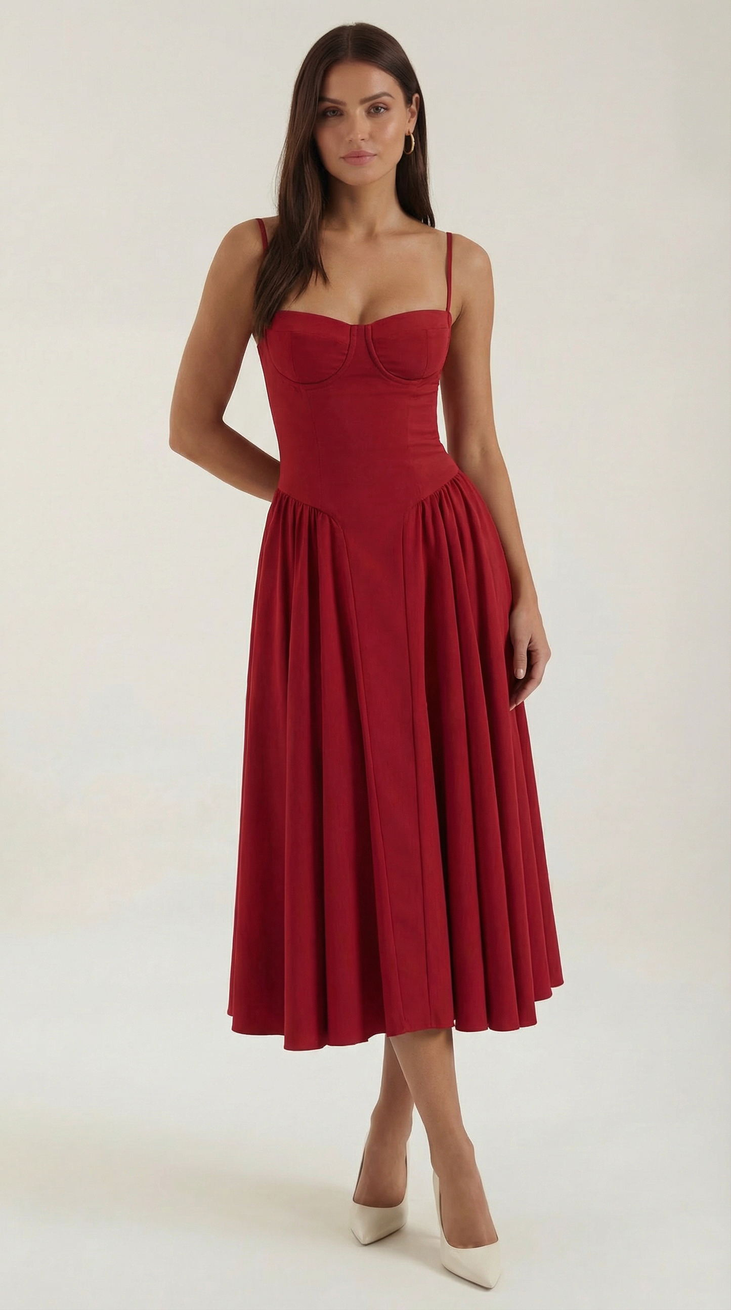 Elise | Robe midi à corset