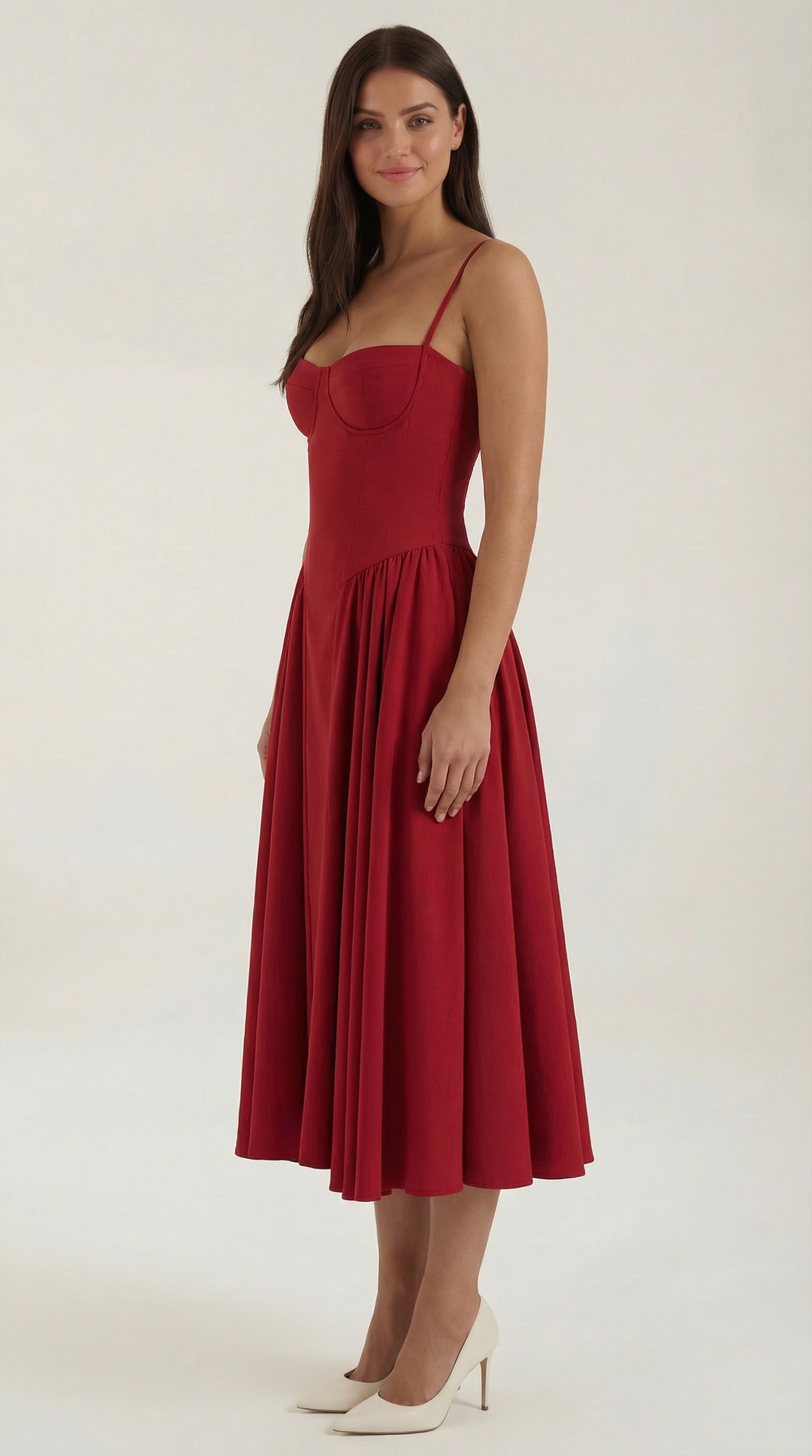 Elise | Robe midi à corset