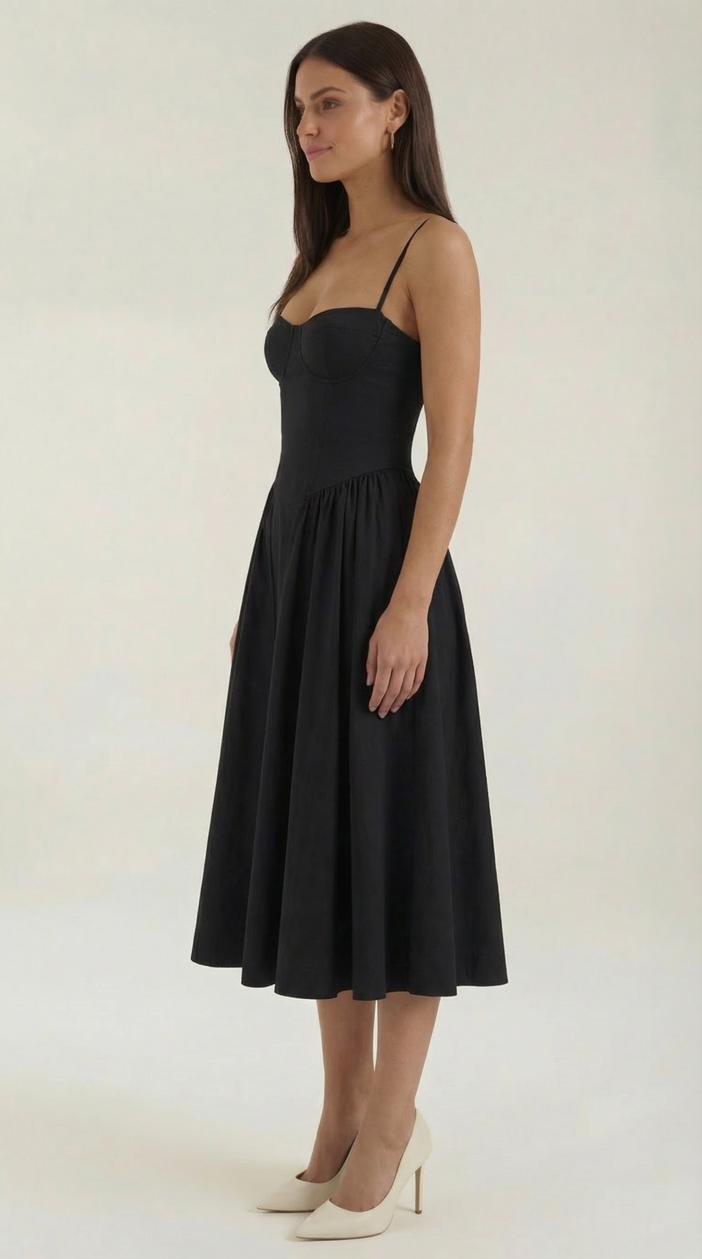 Elise | Robe midi à corset