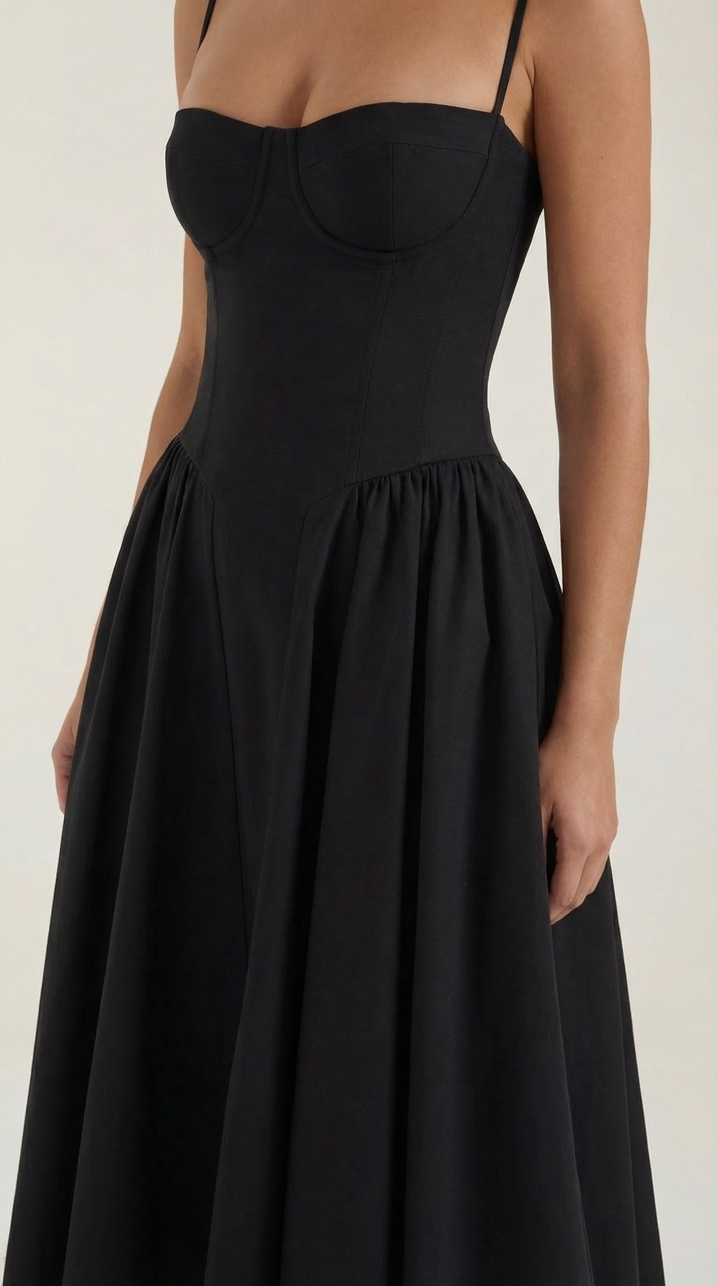Elise | Robe midi à corset