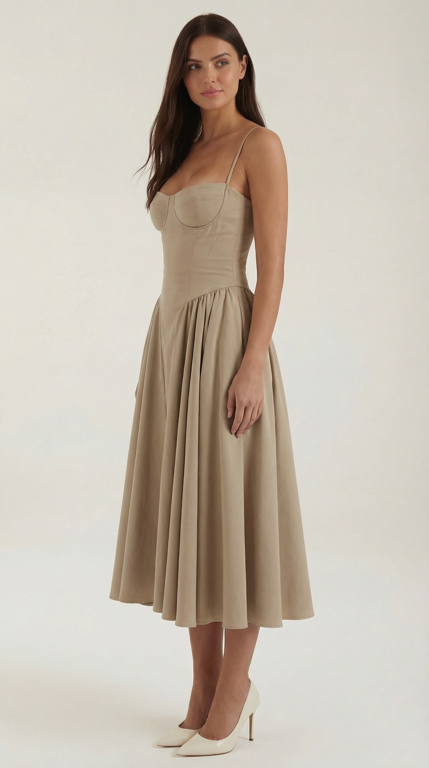 Elise | Robe midi à corset