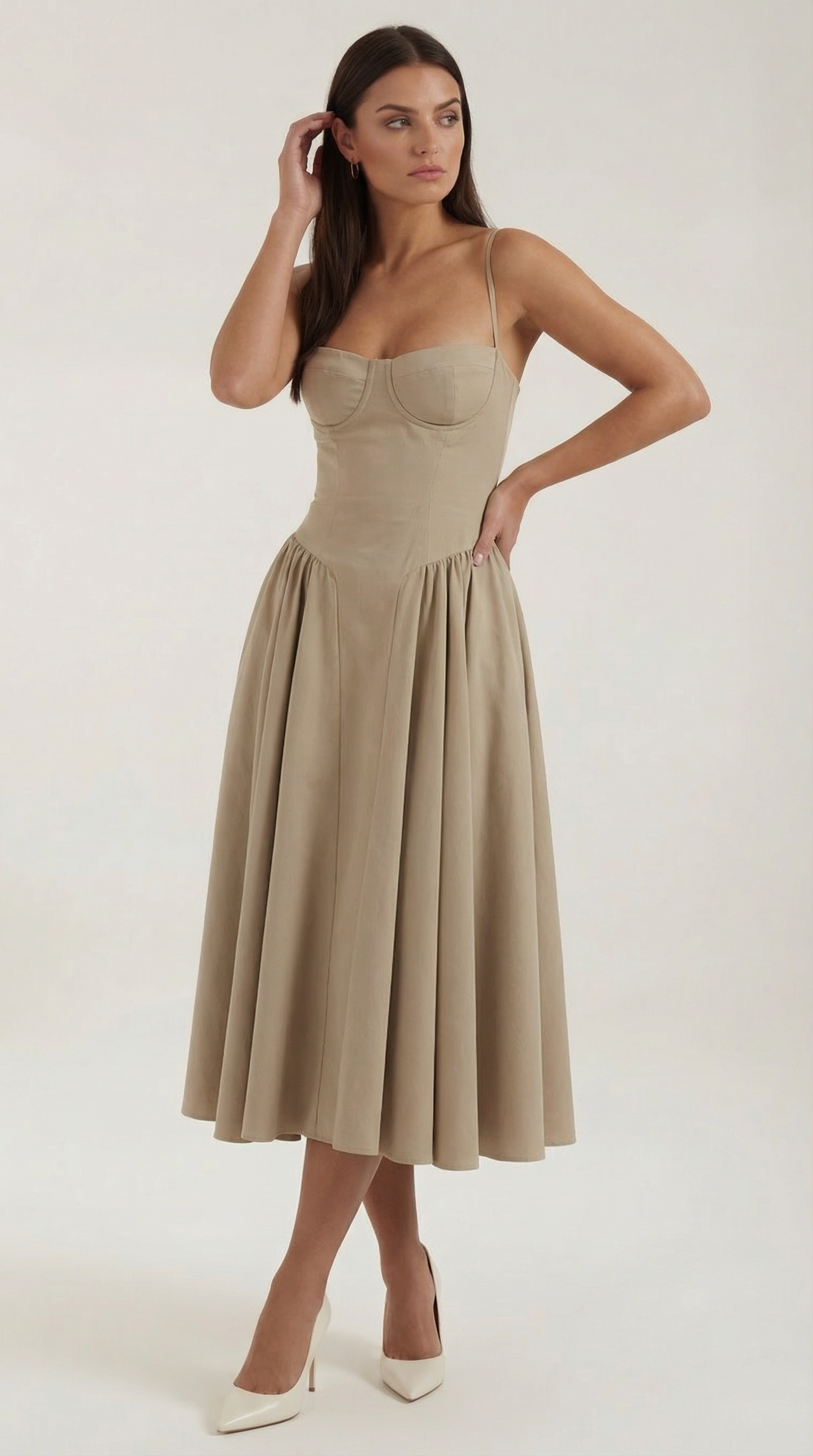 Elise | Robe midi à corset