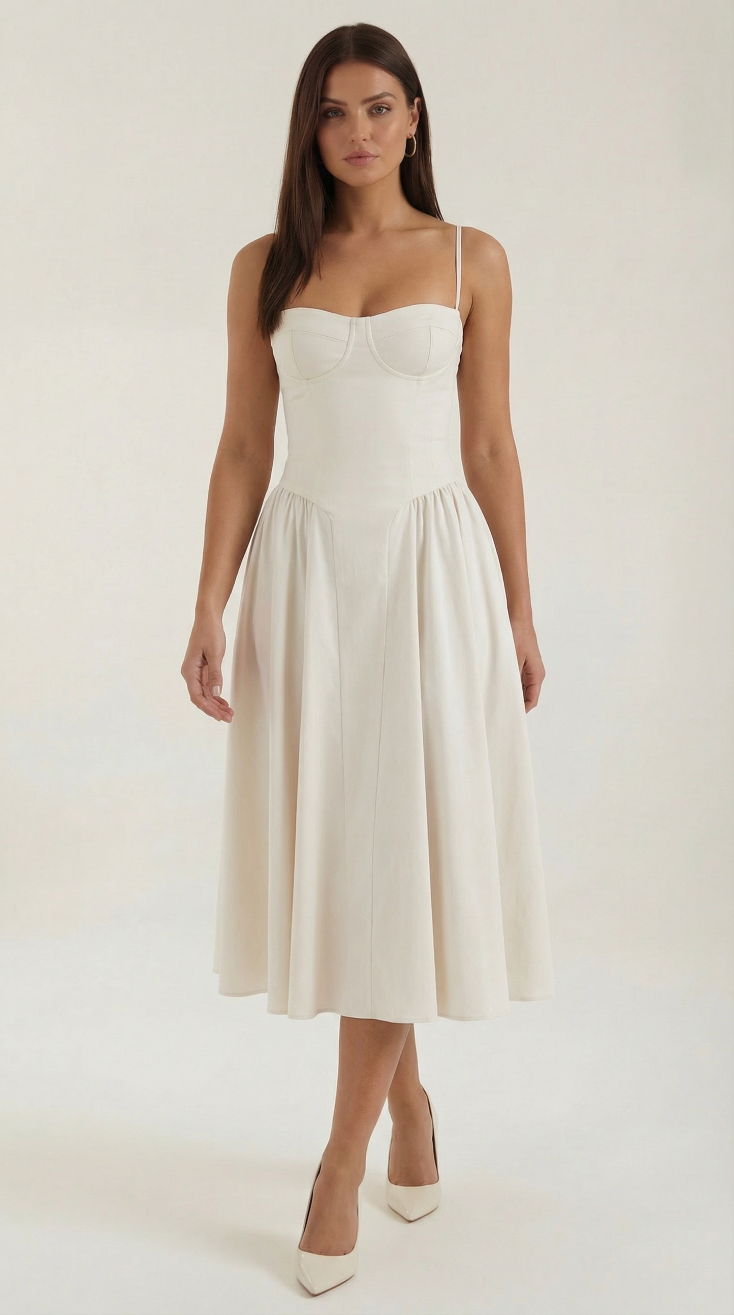 Elise | Robe midi à corset