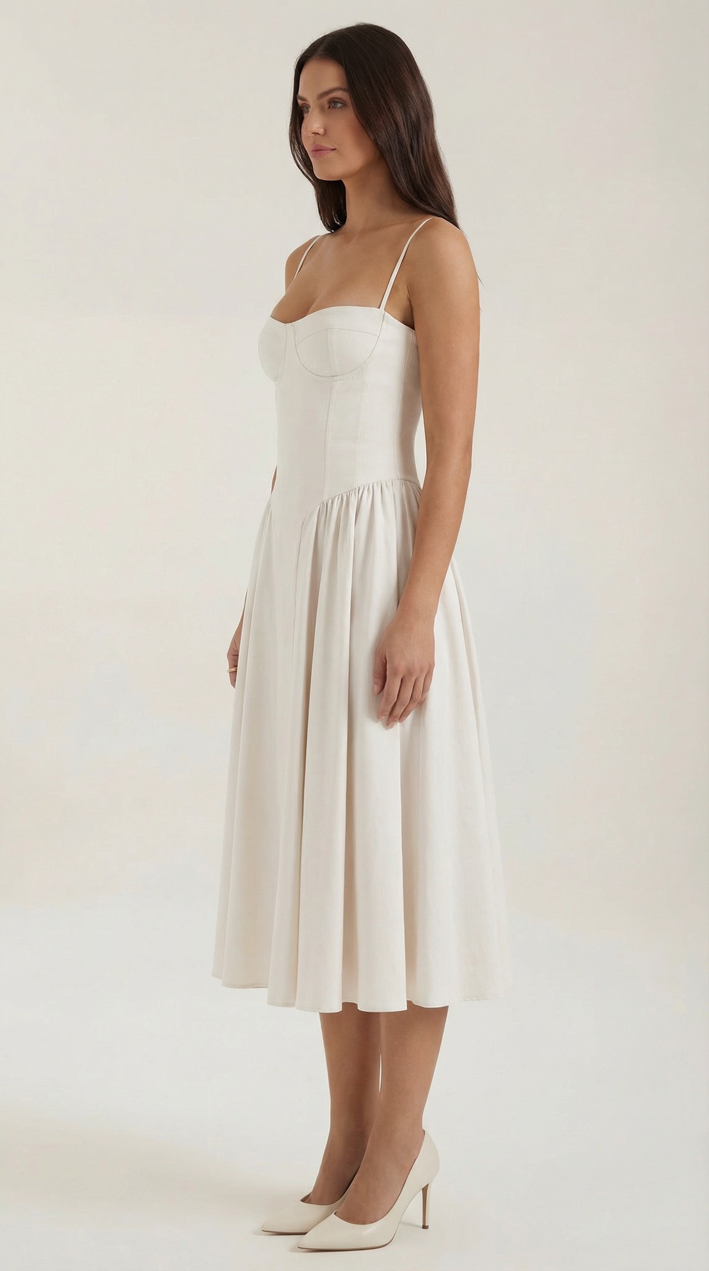 Elise | Robe midi à corset