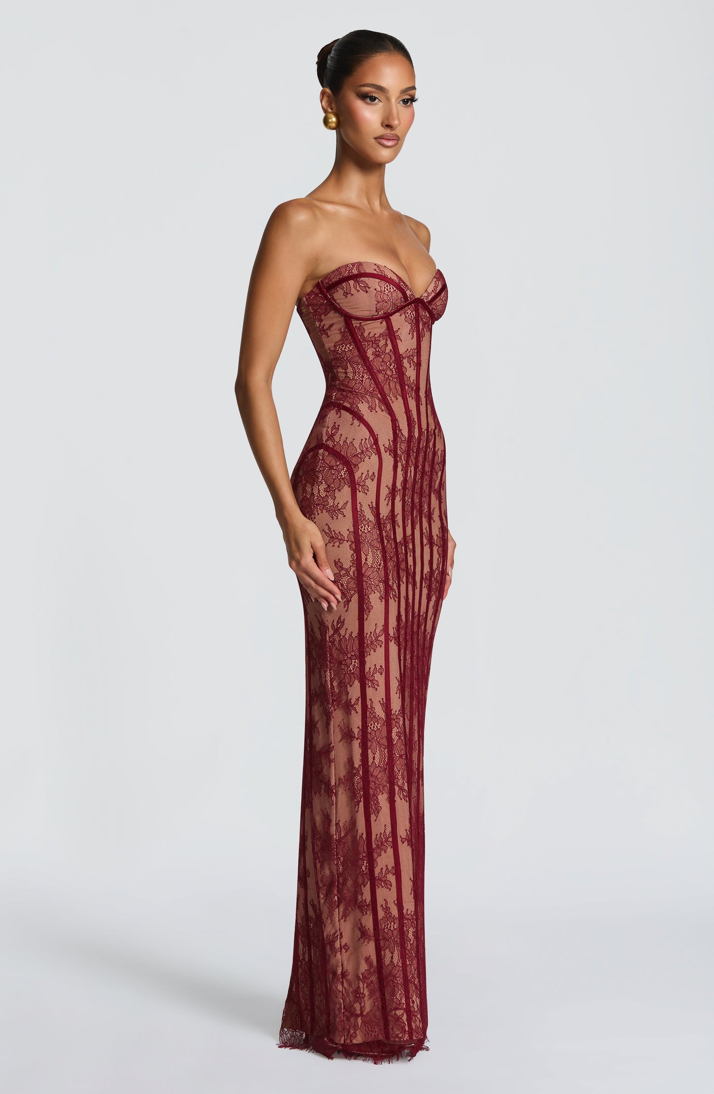 Matilda | Robe longue bordeaux