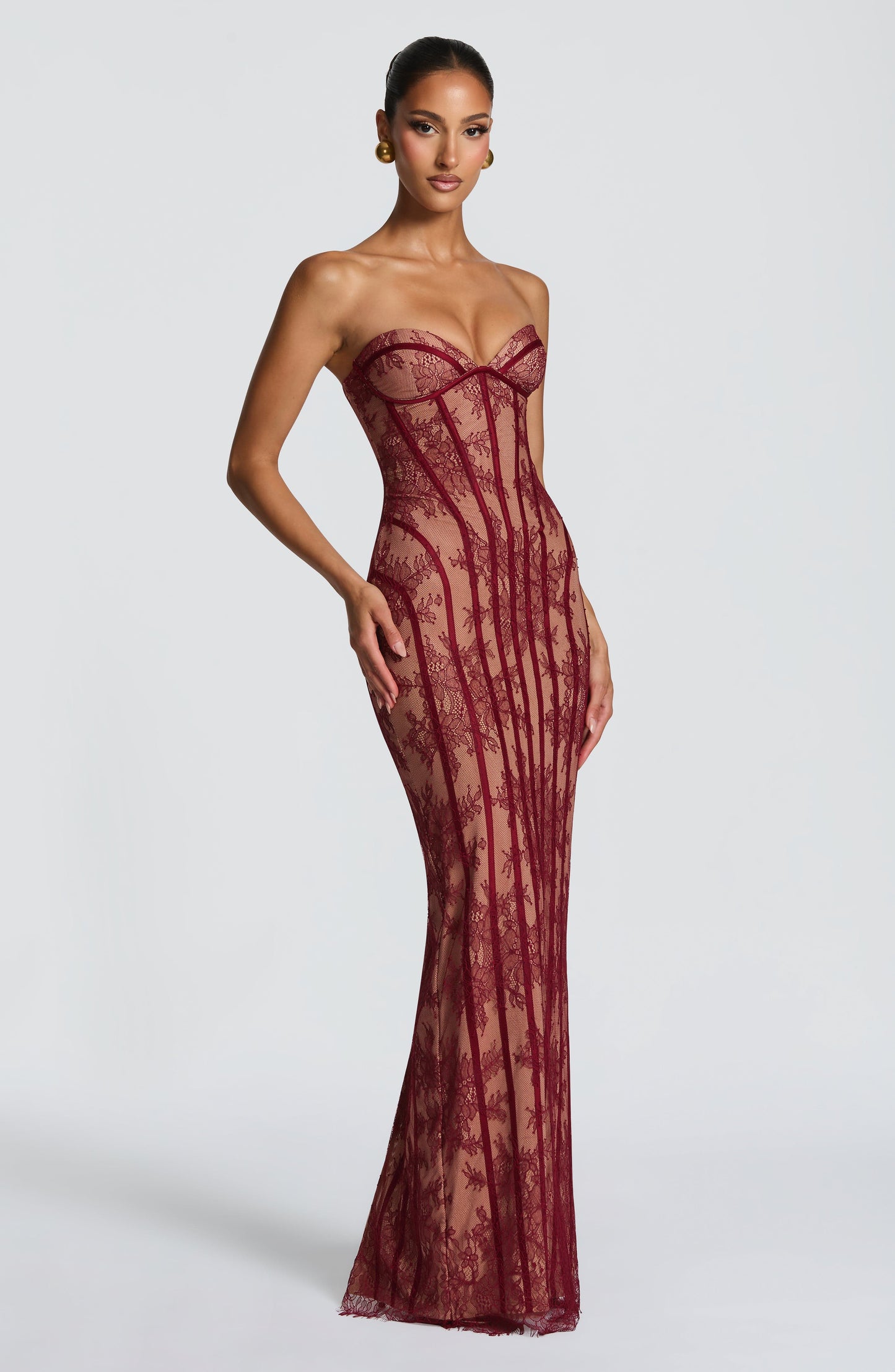 Matilda | Robe longue bordeaux