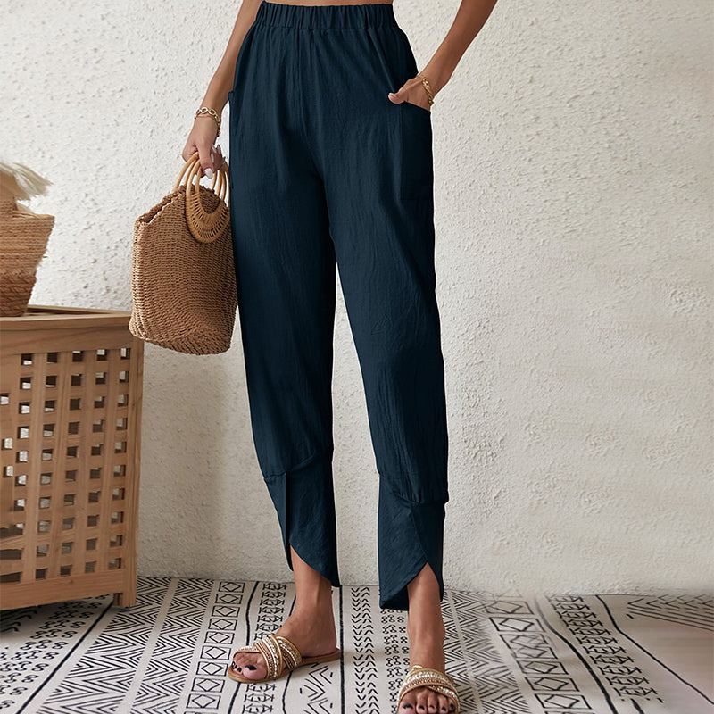 Essari - Pantalon à Ourlet Effiloché